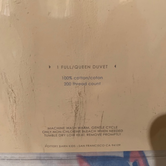Pottery Barn Kids Tea Time Percale Duvet Cover Full/Queen - Picture 4 of 4